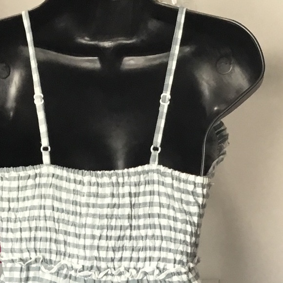 Jessica Simpson Embroidered Boho Women's Ginghan Print Layered Hem Dress NEW - Picture 7 of 16